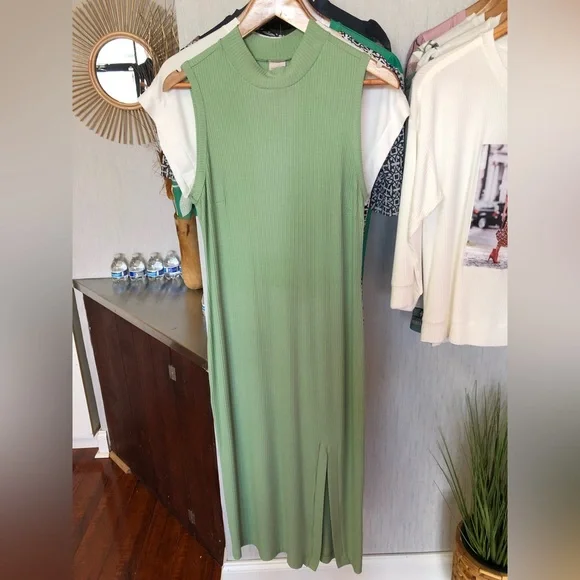 green split leg dress Sexy Dark Green Leg Split Prom Dress Long Evening Gowns – jkprom main image 0